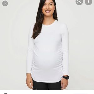 Figs Maternity Soft Tee in Black. Size XS.